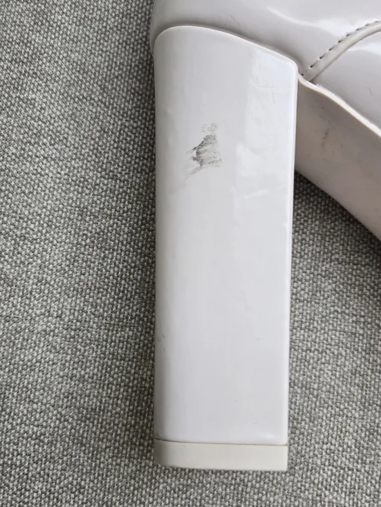 Shoe Dazzle Women's Ayah Lace-Up High Heel Ankle Boots - Cream - Picture 5 of 12